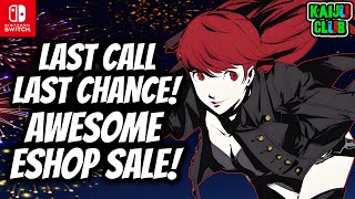 LAST CHANCE DEALS! AWESOME Nintendo Switch Eshop Sale!