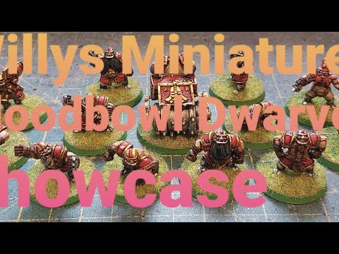 Willy's miniatures Blood bowl Dwarves Showcase