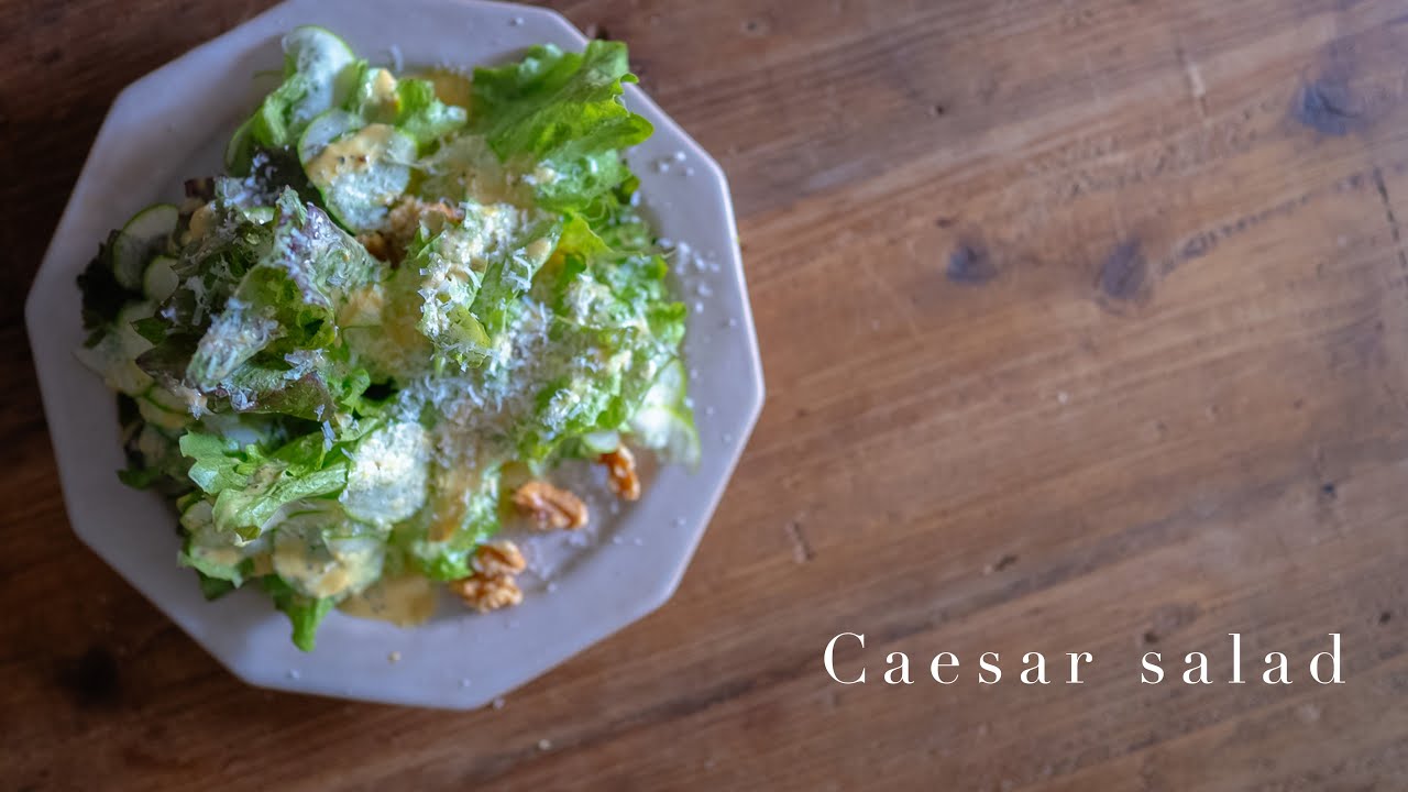 How to make Caesar Salad dressing / シーザーサラダドレッシングの作り方 - My favorite dressing [ASMR COOKING SOUND]