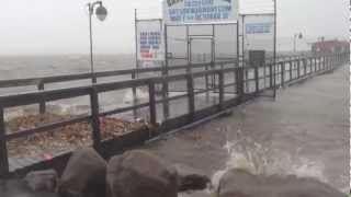 preview picture of video 'Bayside Marina during Hurricane Sandy'