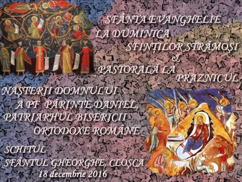 EVANGHELIE LA DUMINICA SF STRĂMOŞI & PASTORALA DE CRĂCIUN A PF PĂRINTE DANIEL, PATRIARHUL ROMÂNIEI