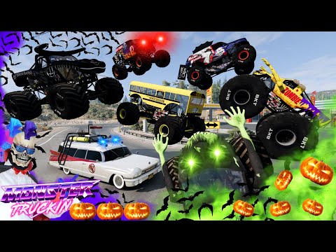 Monster Jam INSANE Racing, Freestyle and High Speed Jumps #58 | BeamNG Drive | Grave Digger