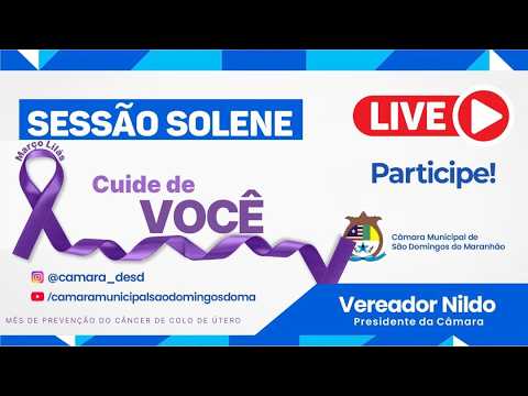 Sessão Solene  da Câmara Municipal de São Domingos- MA  - 18/03/2026