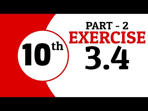 Exercise 3.4 - 10th Class Math - Part 2 | Waqas Nasir