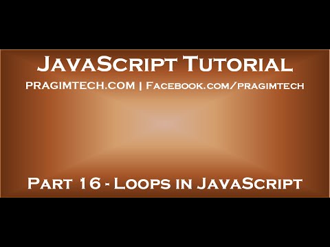 Loops in JavaScript
