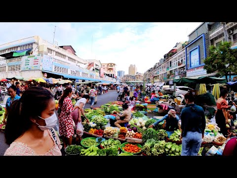 Most Popular Market to Buy Food in the Evening at Orussey Market, Cambodia Street Food