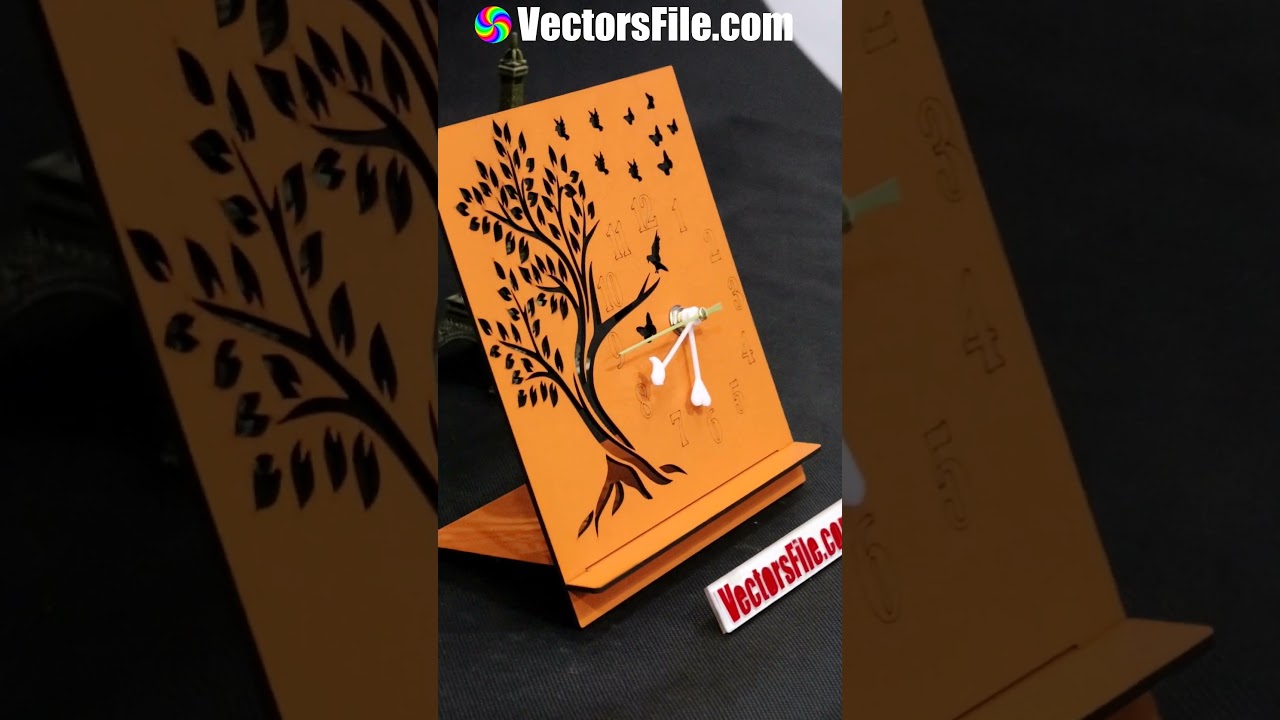 Laser Cut Wooden Desk Clock Simple Table Clock Office Desk Clock  #laser_cutting #deskclock #clock