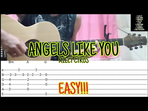 ANGELS LIKE YOU-MILEY CYRUS|FINGERSTYLE(TABS ON THE SCREEN)WITH CHORDS