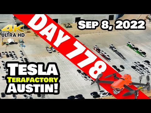 MODEL Ys FLYING OUT OF GIGA TEXAS! - Tesla Gigafactory Austin 4K  Day 778 - 9/8/22 - Tesla Texas
