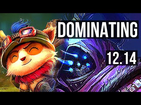 TEEMO vs JAX (TOP) | 3.6M mastery, 6/0/0, 300+ games, Dominating | NA Master | 12.14