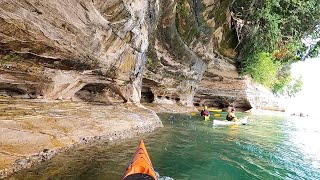 sea kayaking at grand island Lake Superior