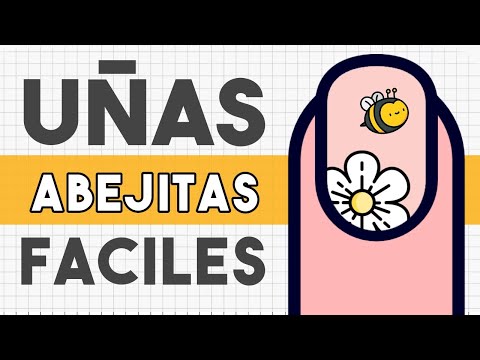 ¡LISTAS EN 5MIN! · UÑAS ABEJITAS FÁCILES 🐝