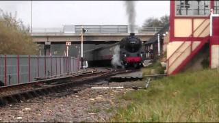 preview picture of video '73050 'City of Peterborough' stops at NVR Orton Mere 23.10.11'