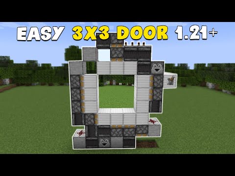 Minecraft: EASY 3x3 PISTON DOOR Tutorial 1.21+ (Java/Bedrock/PE)
