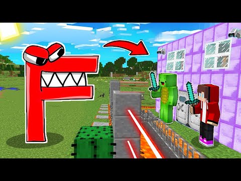 JJ MINECRAFT - ALPHABET LORE vs Security House - Minecraft gameplay by Mikey and JJ (Maizen Parody)