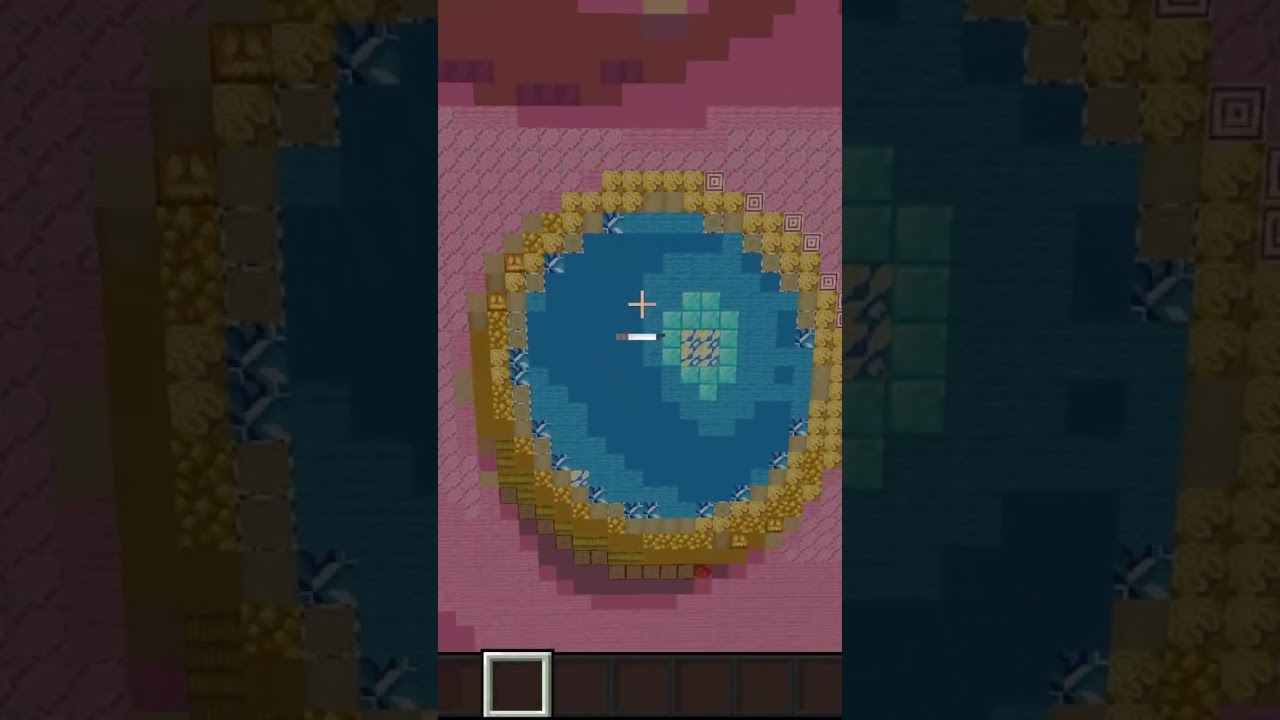 Minecraft Princess Peach Mural pixel art #satisfying #shorts