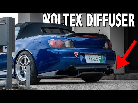 S2K gets CARBON FIBER Rear Diffuser!! | VOLTEX Rear Diffuser