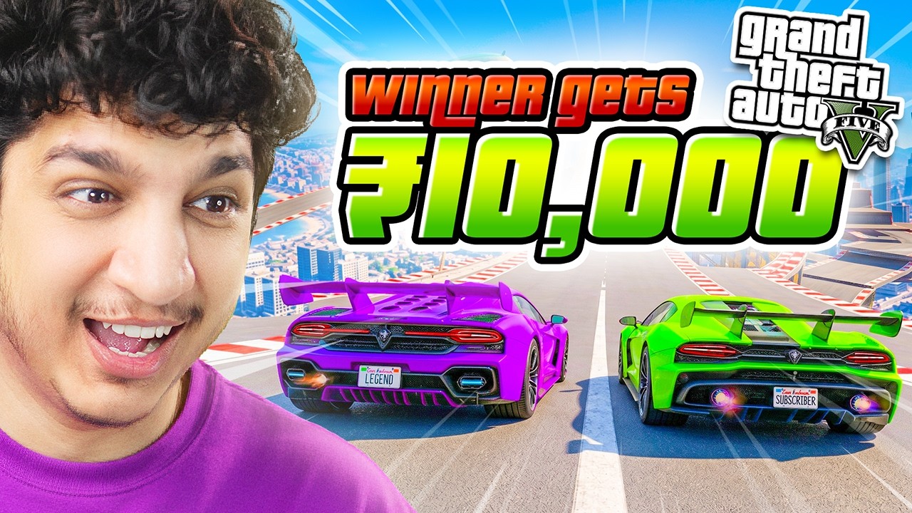 Potato vs Subscriber... Winner Gets ₹10,000 😳 - GTA V Races