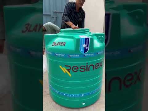 Resinex blue 3 layer hdpe water tank