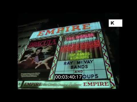 1970s West End of London, Garrick Theatre, Empire Cinema HD from 35mm
