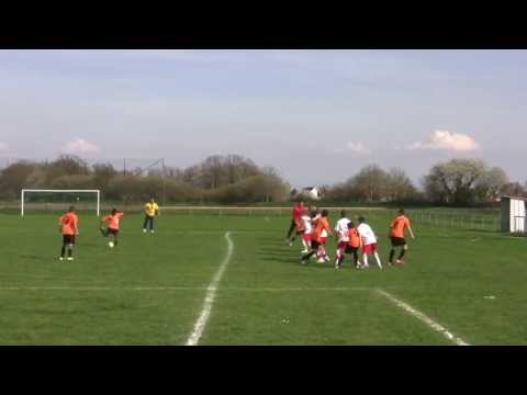 coup franc Grégoire, match Holtzwihr - Asim le 17/04/2013