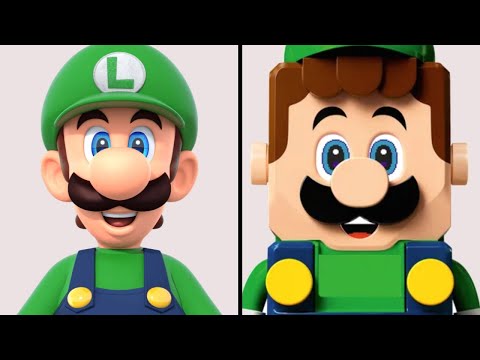 LEGO Super Mario - LEGO Luigi Comparison (Original vs. LEGO)
