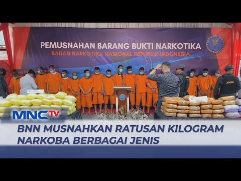 Ratusan Kilogram Narkoba Berbagai Jenis Dimusnahkan BNN  - LIP 12/09