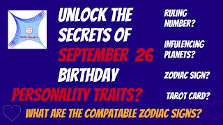 September 26 birthday personality & compatibility #zodiac #astrology #numerology #tarotcard #planets