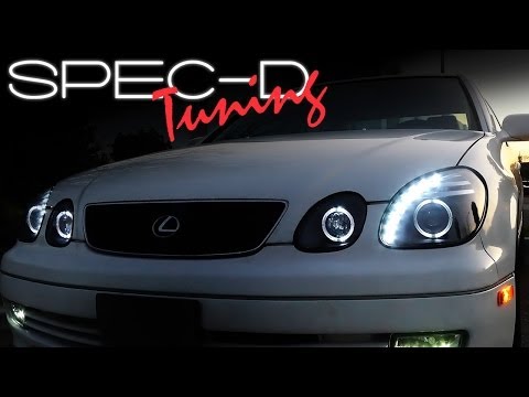 SPECDTUNING INSTALLATION VIDEO: 1998 - 2005 LEXUS GS300 GS400 PROJECTOR HEADLIGHTS