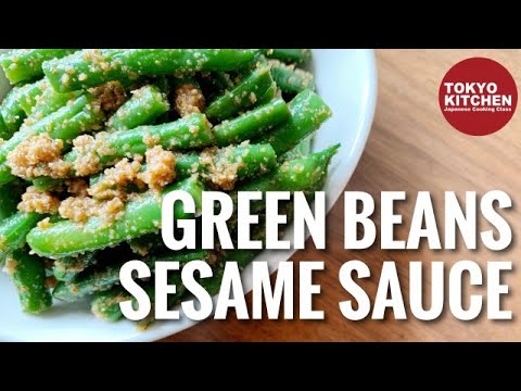 GREEN BEANS WITH SESAME SAUCE