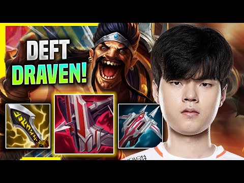 DEFT IS SO CLEAN WITH DRAVEN IN KR SOLOQ! - HLE Deft Plays Draven ADC vs Jhin!