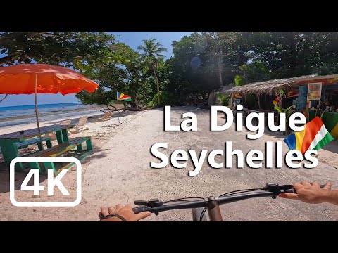 Riding the bike on La Digue, Seychelles 🇸🇨 | Full Island Tour | 4K