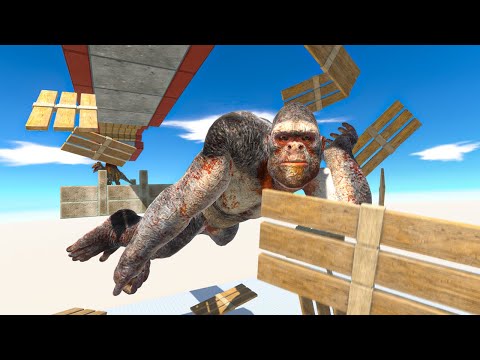 GORO doesn't WANT to FALL off the BRIDGE - Animal Revolt Battle Simulator