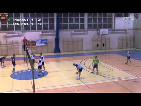 NOKAUT Kłobuck - UKS TYGRYSY Krzepice ... Amatorska Liga Siatkówki w Kłobucku 2013/14