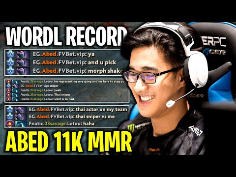 WORLD RECORD IN DOTA 2 HISTORY..!! ABED 11.000 MMR VS 23 SAVAGE 7.26 | Dota 2