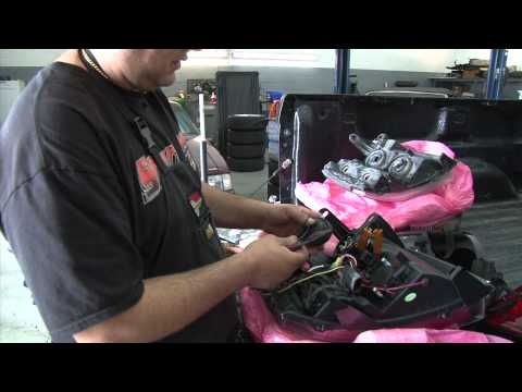 Chevy Duramax Headlight 264195BK  & HID H1 Bulb Install