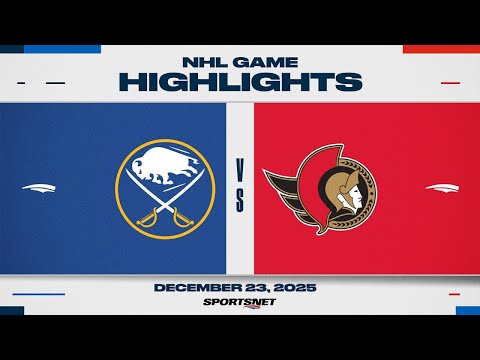 NHL Highlights | Sabres vs. Senators - December 23, 2025