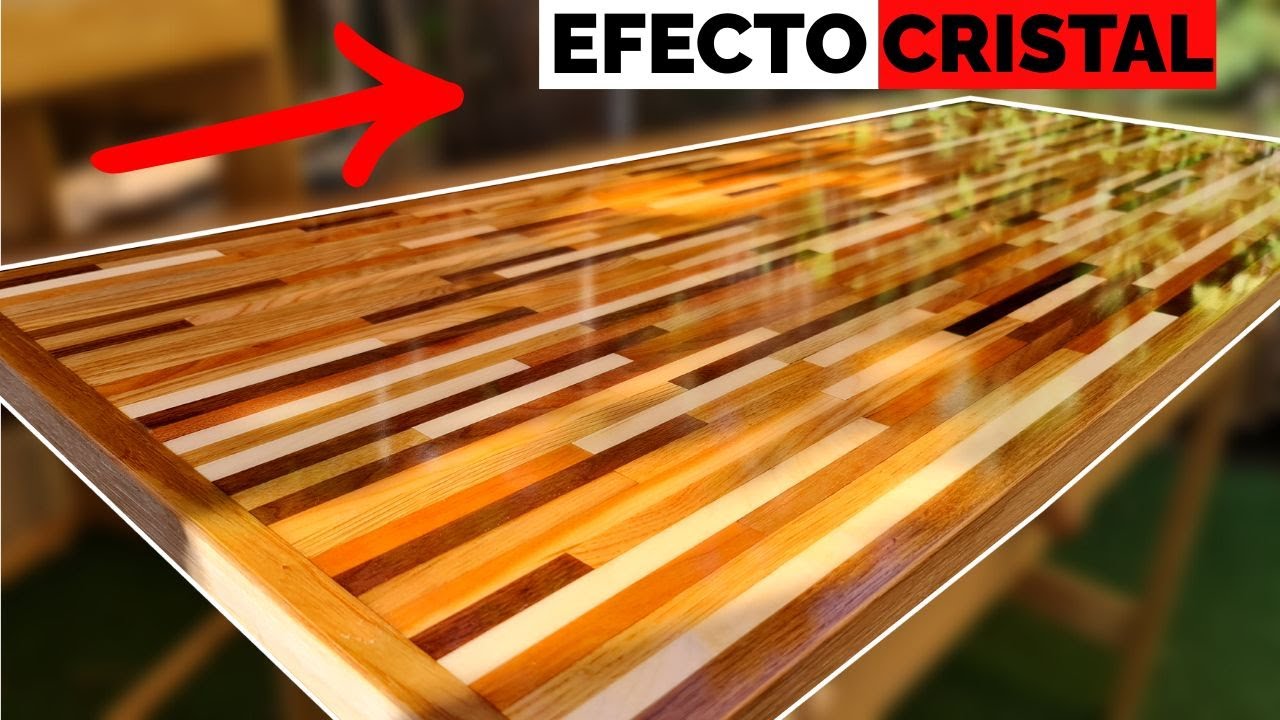 TUTORIAL 🔅Acabado CRISTAL con resina EPÓXICA. TABLERO de MADERA con EPOXY