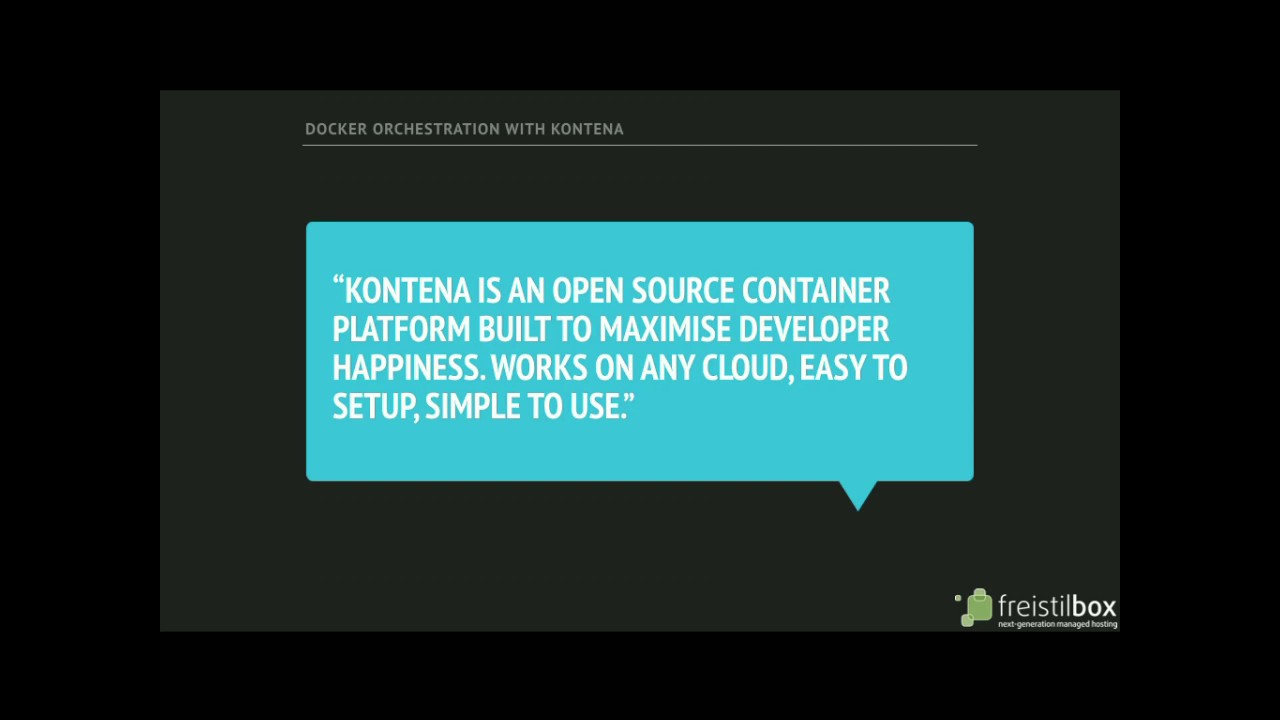 DrupalCon Baltimore 2017: Captaining a container ship: Docker orchestration with Kontena