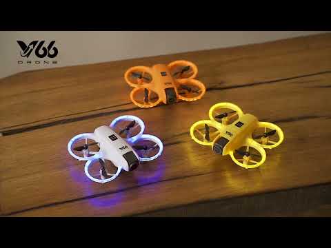 V66 мини FPV-дрон с камерой, дальность до 200 метров, до 12 минут полёта - фото 1 - id-p2676645394