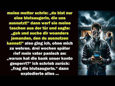 Meine Mutter schrie: „Du bist nur eine Blutsaugerin, die uns ausnutzt!“ Dann warf sie meine Taschen