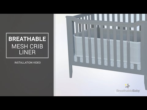Halo Mini Crib Breathable Mesh Liner for Mini Crib, Classic 3mm Mesh, White, Size 4M Covers 4 Sides FITS MINI Cribs with 38x24” Mattress ONLY video review thumbnail