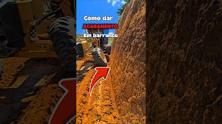 Dicas para iniciantes, como dar acabamento perfeito em talude com motoniveladora. #shorts