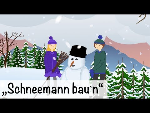 Schneemann bau'n_Lied_Mehrzahl und Verben