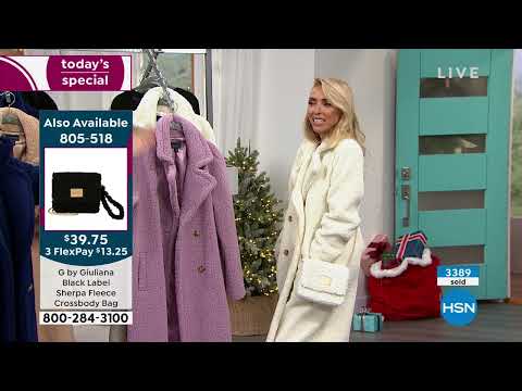 G by Giuliana Black Label Teddy Coat