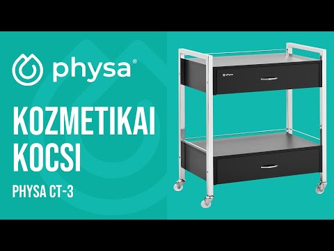 Videó - Kozmetikai kocsi - 2 fiók - 62 x 38 x 86.5 cm