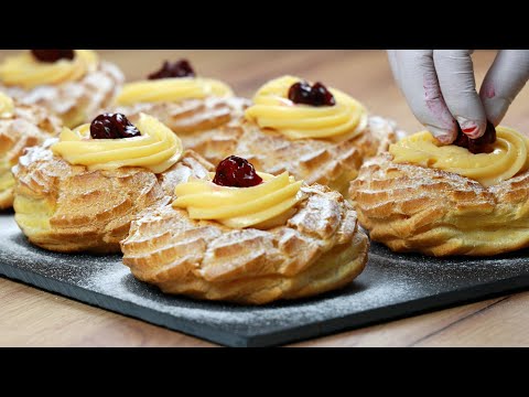 Zeppole Di San Giuseppe Recipe. All Secrets of the Famous Choux Pastry Dessert.