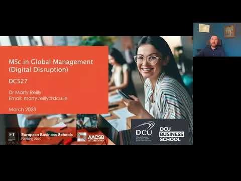 MSc in Global Management (Digital Disruption) - Postgraduate Information Week