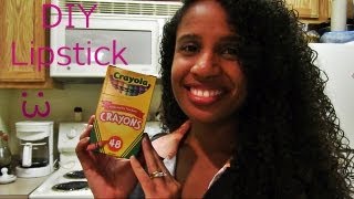 How to Make Your Own Natural Lipstick or Tinted Lipgloss with Crayons ~ DIY
