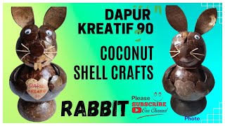 Download lagu kerajinan batok kelapa kelinci // celengan kelinci dari tempurung kelapa mp3